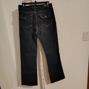 Lee Lower on the Waist Women's Jeans Size 14 Medium Blue Stretch Denim
